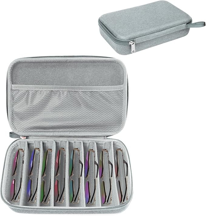 Bukere Travel Sunglasses Organizer Case Adjustable Slot For Multiple Eyeglasses Hard-shell Portab... | Amazon (US)