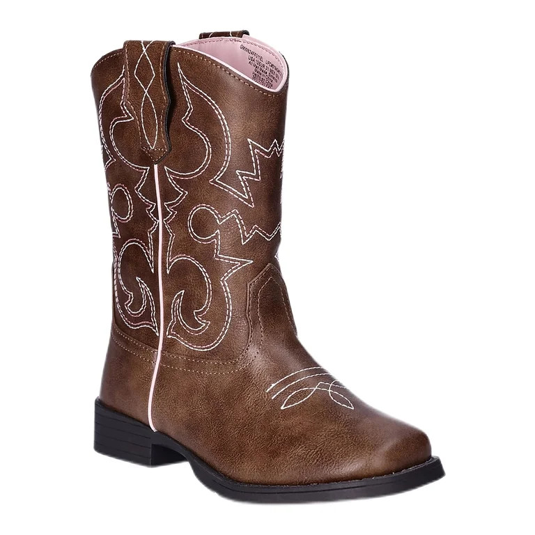 Wonder Nation Little and Big Girls' Western Cowgirl Boots | Walmart (US)