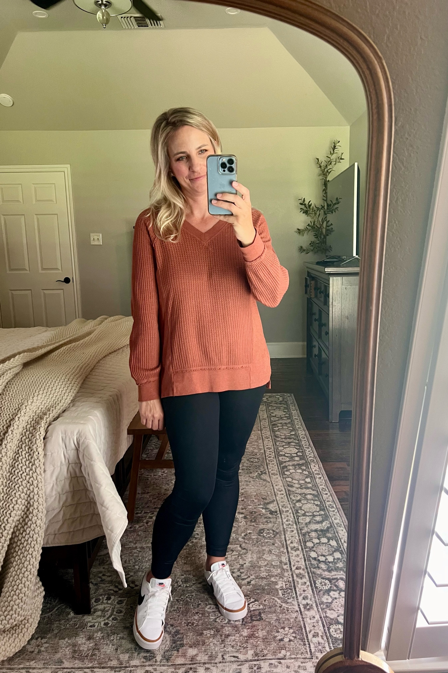 Loving this Walmart waffle knit sweatshirt!  Only $13!!  This always sells out so fast!  I’m wearing my true size M in this. 

Ootd, Walmart fashion, fall outfit

#LTKOver40 #LTKStyleTip #LTKFindsUnder50