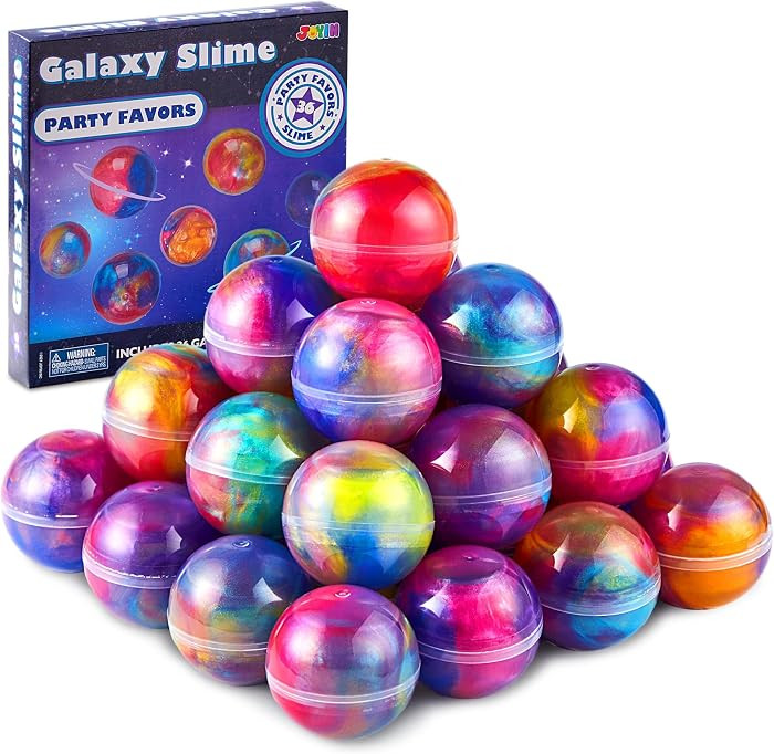 JOYIN Slime Party Favors, 36 Pack Galaxy Slime Ball- Stretchy, Non-Sticky, Mess-Free, Stress Reli... | Amazon (US)