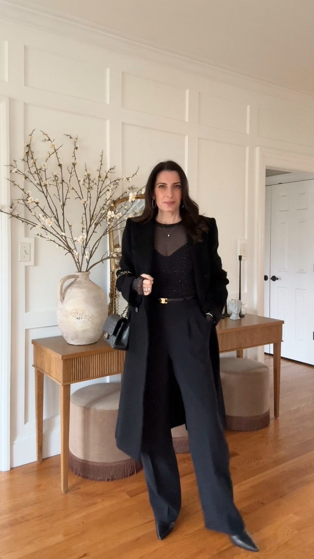 Date night outfit with Aritzia pants and coat 

#LTKStyleTip #LTKMidsize #LTKOver40