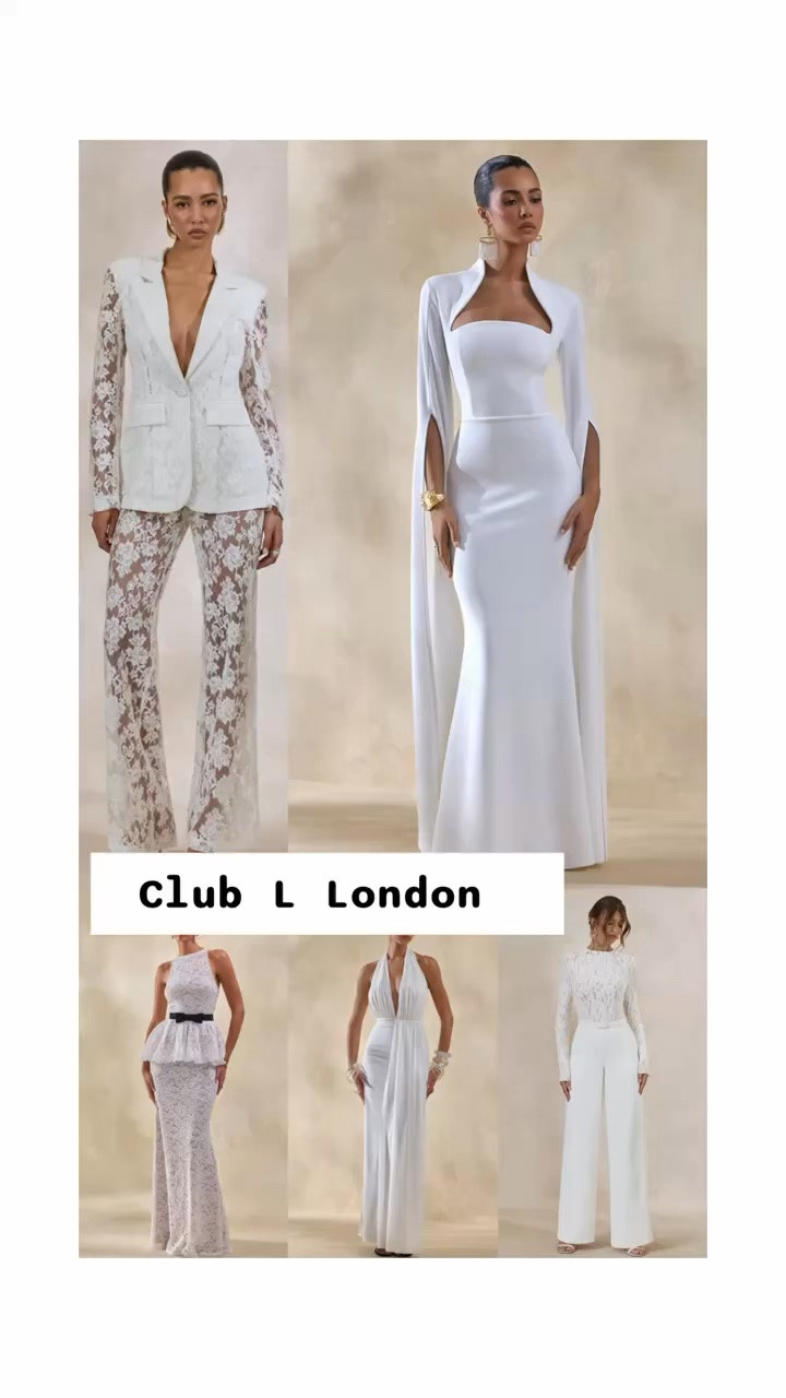 Affordable, trendy bridal wear at Club L London. 

Reception dresses, bride wedding dresses, courthouse elopement dresses, long white dresses, minimalist wedding dresses, or micro wedding dresses, white suit, white jumpsuit, bridal separates.

#LTKWedding #LTKSeasonal
