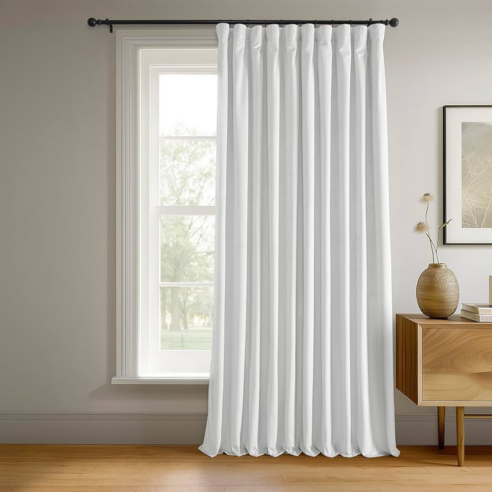 HPD Half Price Drapes Signature Velvet Thermal Blackout Curtains for Living Room 96 Inch Long (1 ... | Amazon (US)
