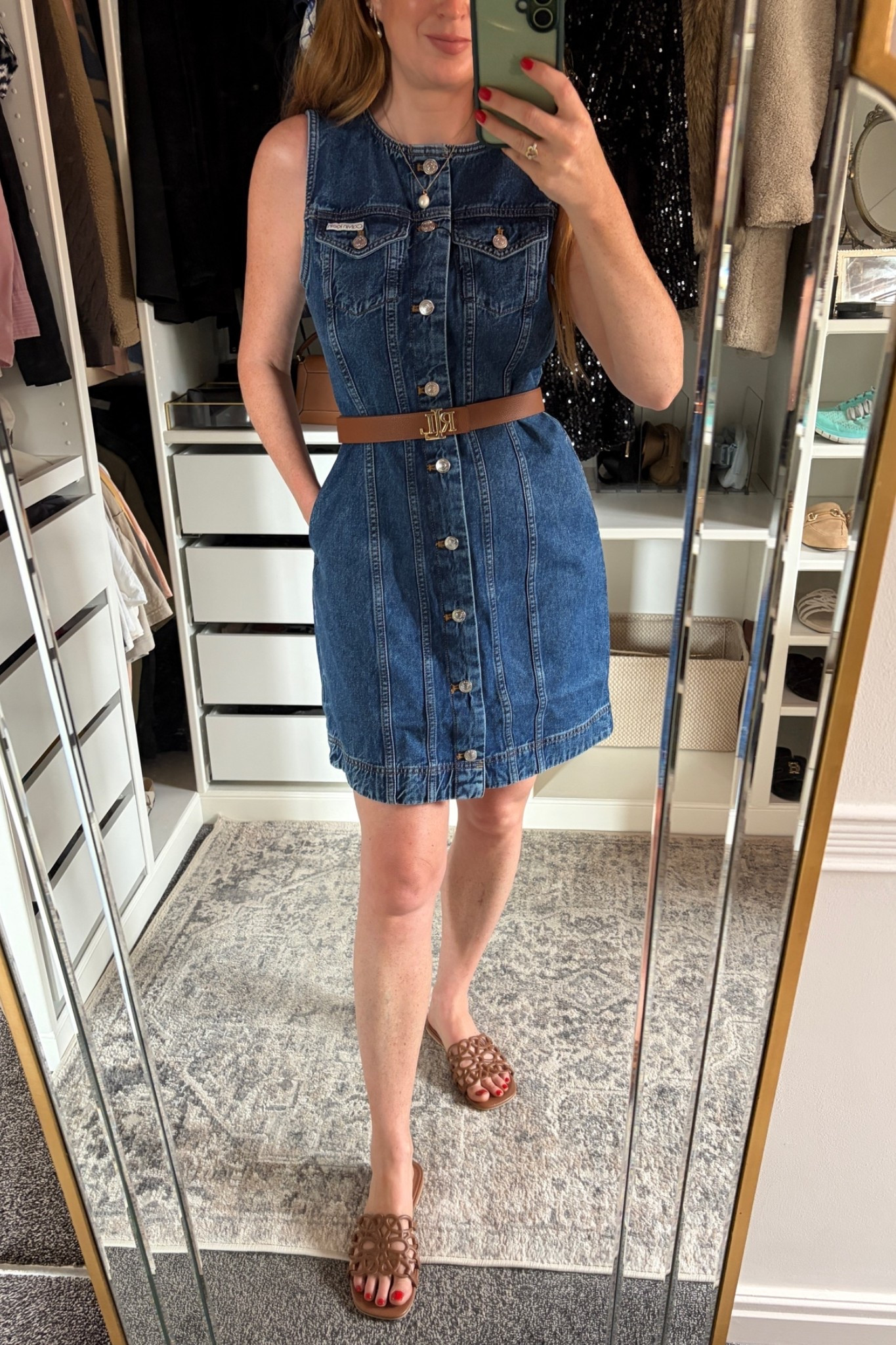 New denim dress 💙 Such a great summer to autumn transition piece 🤎 I’ve styled mine with tan accessories to pull the whole look together. I’m wearing a size small and there’s still plenty of room, plus it has pockets… which is always a win 🙌 It’s currently in the sale, so I’m linking it before it goes! I’ve also linked a few similar options just in case your size has sold out 🤎 summer dresses, denim dresses, country concert outfit

#LTKsummer #LTKautumn #LTKsale