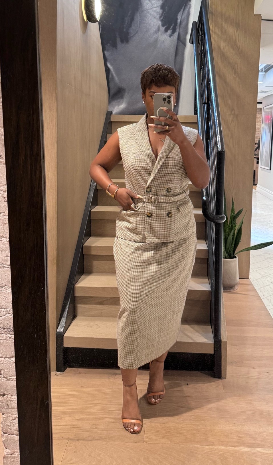 One of the few times I actually asked someone, “Where’d you get this?” A coworker had this suit in three colors and it fit so well on her that I assumed it was out of budget. Lo and behold, it was on sale and quite affordable. This exact option isn’t available, but I’ve linked similar items. PS, this has been altered to fit me as my weight has fluctuated

#LTKootd #LTKWorkwear