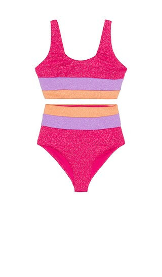 BEACH RIOT Kids Little Mackenzie Top & Heidi Bottom in Pink. - size 2 | Revolve Clothing (Global)