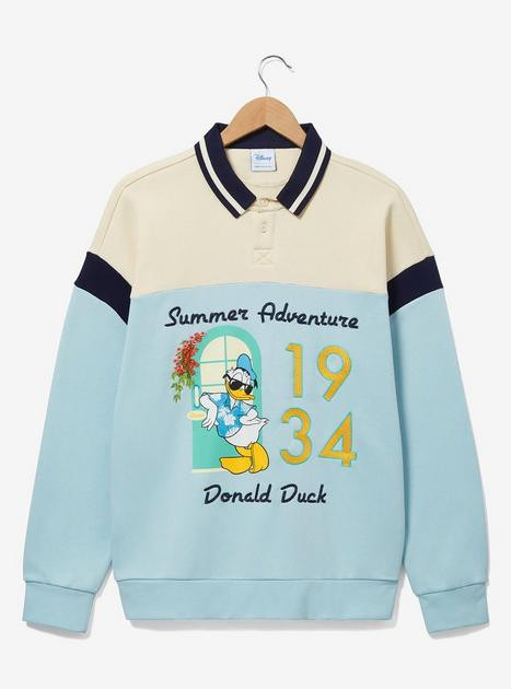 Our Universe Disney Donald Duck 1934 Summer Adventure Women's Collared Crewneck — BoxLunch Excl... | BoxLunch