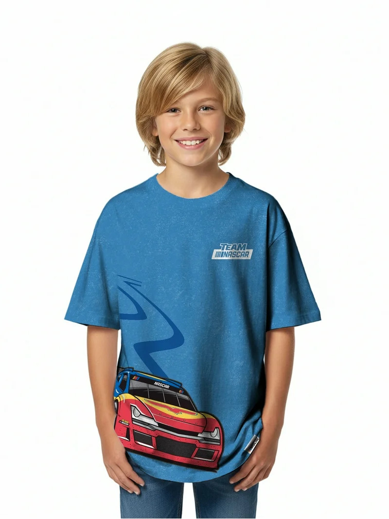 NASCAR, Boys' Mineral Wash Graphic T-Shirt, Sizes 4-18 | Walmart (US)