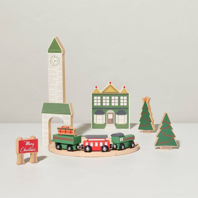 Toy Christmas Train Station Playset - 19pc - Hearth & Hand™ with Magnolia | Target