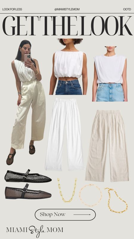Get the look!👀🤍

Outfit of the day. Look for less. Trousers. Linen pants. White top. Mesh flats. Gold chain necklace. Summer outfit. Spring outfit. 

#LTKSeasonal #LTKStyleTip #LTKShoeCrush
