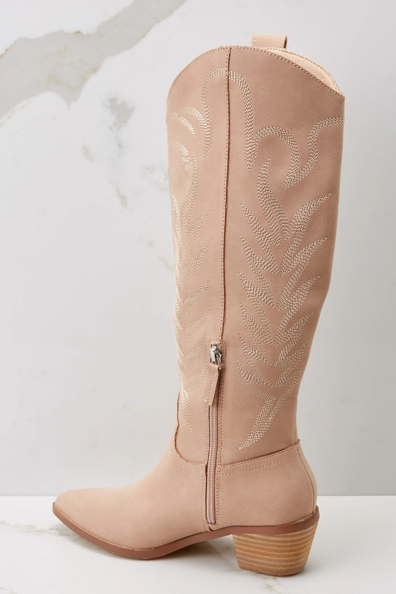 Along For The Ride Nude Boots | Red Dress 