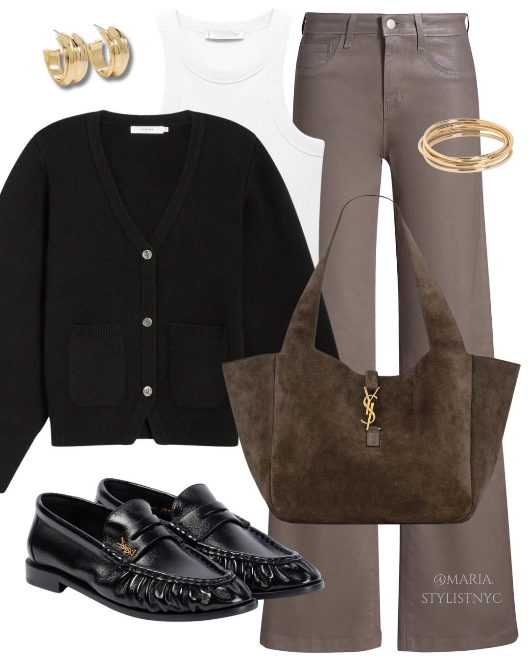 Black Cardigan + Taupe Jeans + Trending Loafers + Suede Tote 💫✨
Fall Outfit 🤎✨

#LTKItBag #LTKShoeCrush #LTKStyleTip