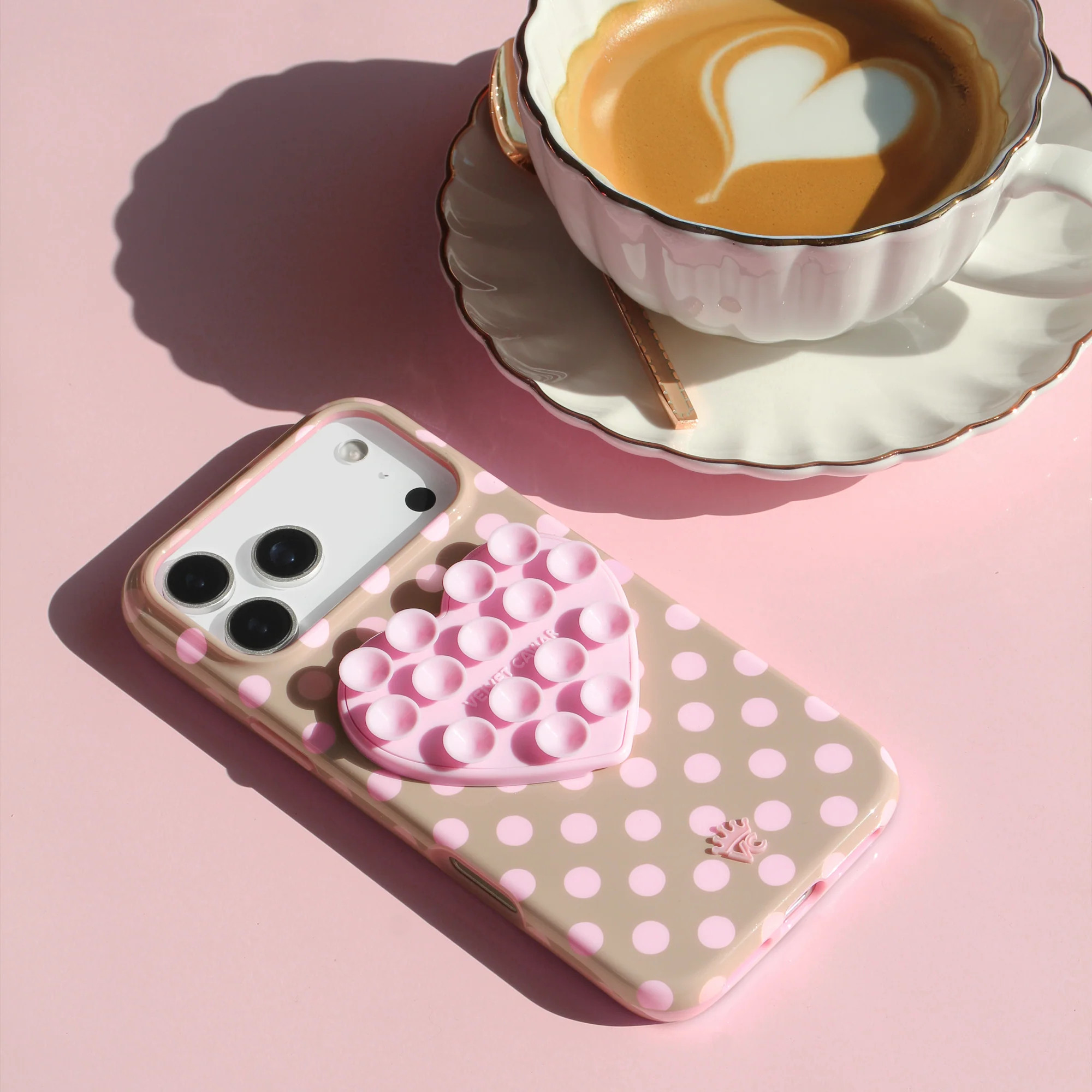 Brown Sugar Polka Dot iPhone Case | Velvet Caviar