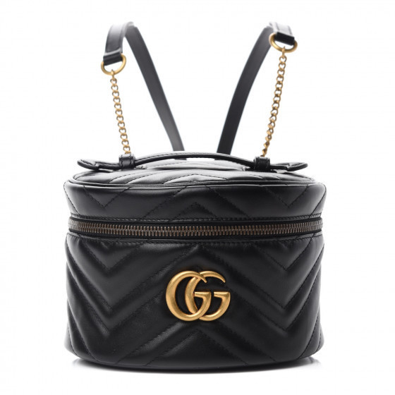 GUCCI

Calfskin Matelasse Mini GG Marmont Round Backpack Black | Fashionphile