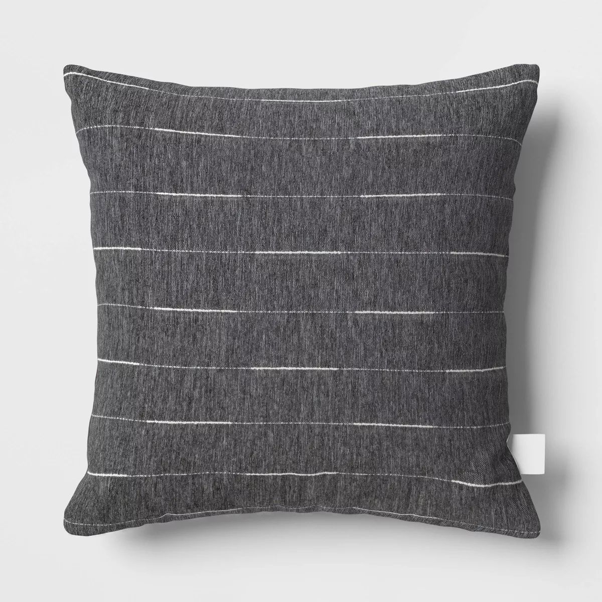 20"x20" Lines Square Outdoor Throw Pillow Charcoal Gray - Threshold™ | Target