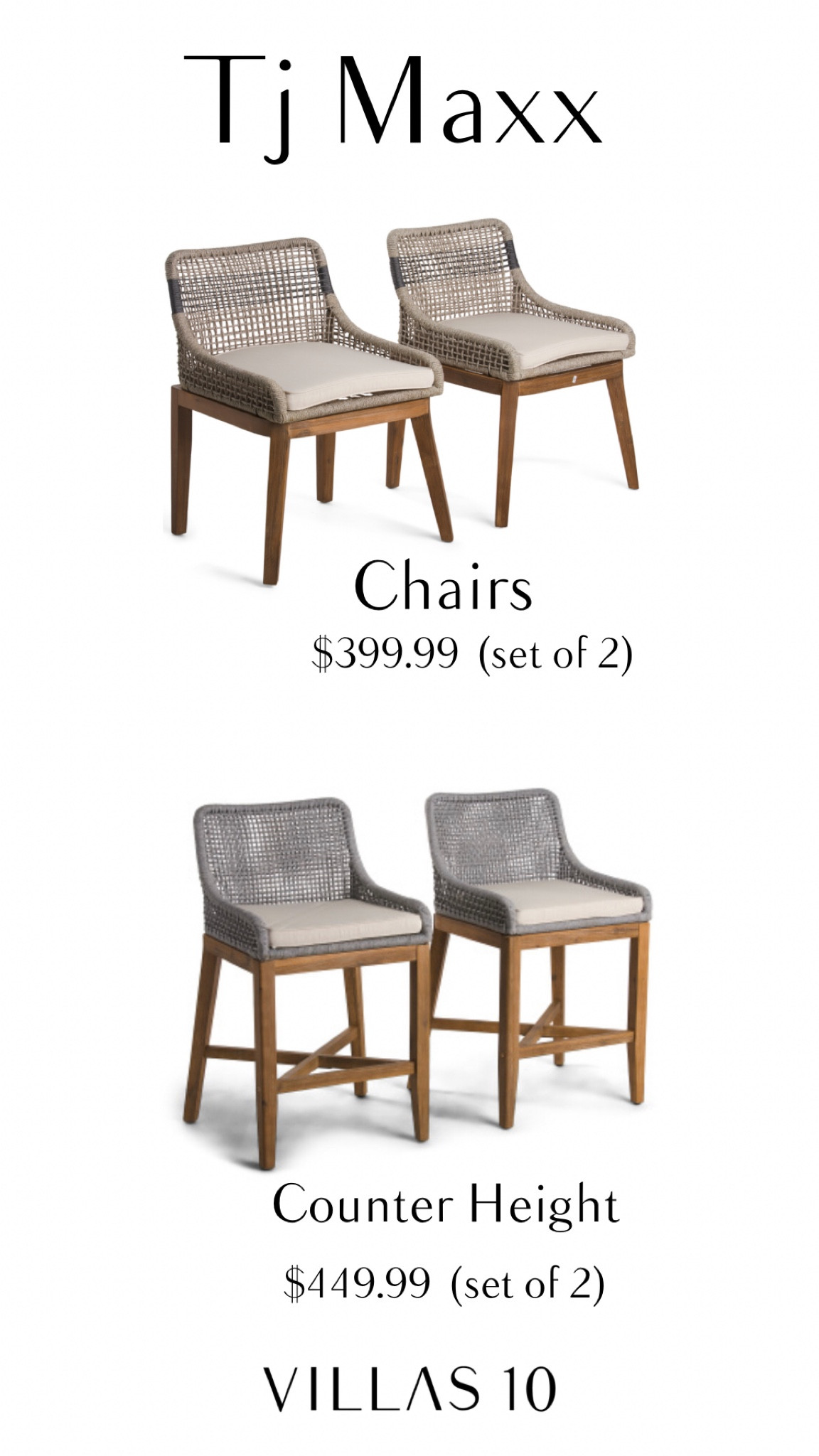 Looks for less dining and kitchen counter chairs. Rope chairs, dining chairs, counter chairs, set of 2 chairs 

#LTKSale #LTKstyletip #LTKFind