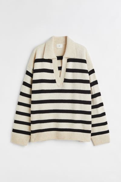 Fine-knit collared jumper | H&M (UK, MY, IN, SG, PH, TW, HK)