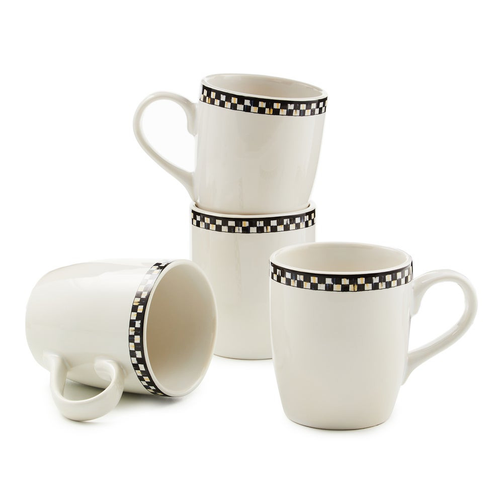 Courtly Check Everyday Mugs, Set of 4 | MacKenzie-Childs