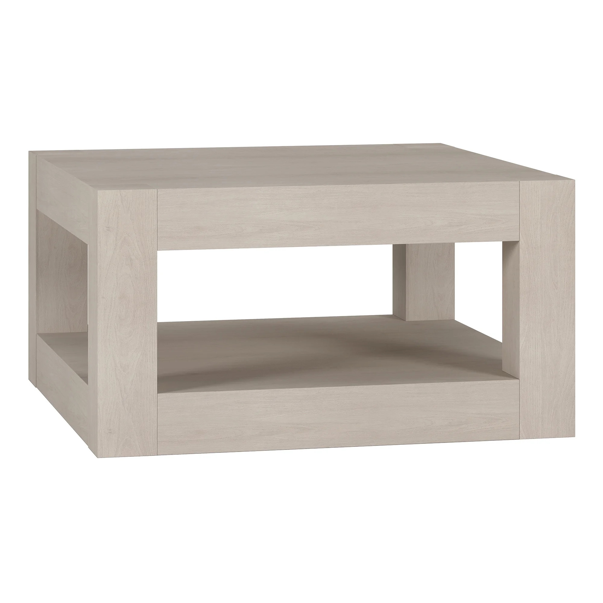 Evelyn&Zoe Minimalist Easy Assembly MDF Coffee Table, Alder White - Walmart.com | Walmart (US)