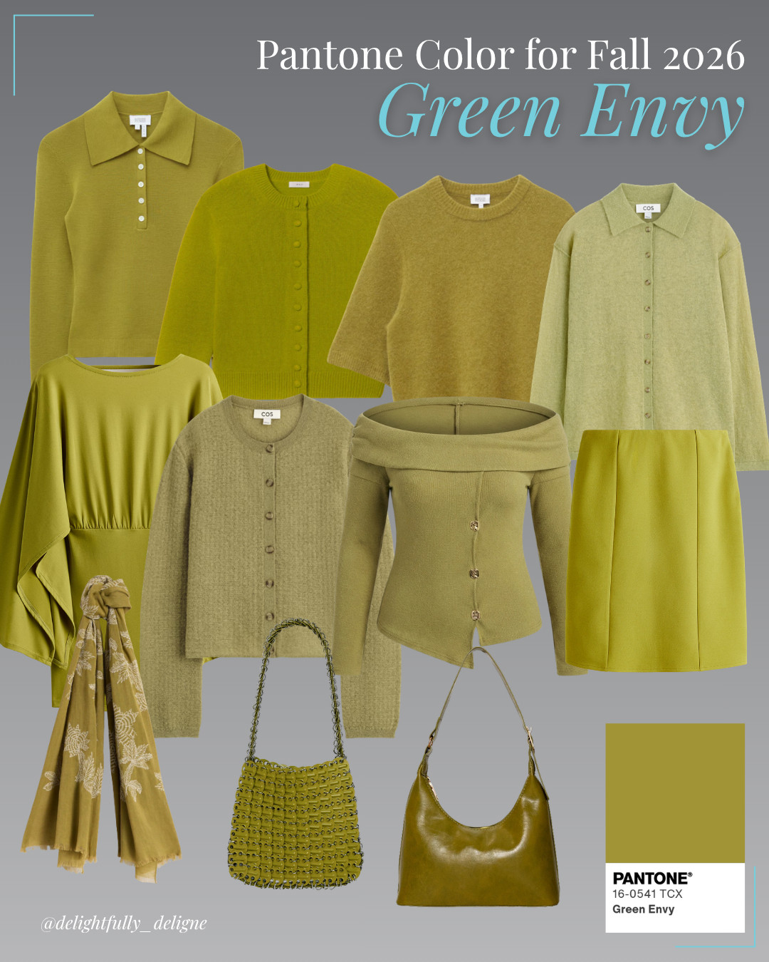 Pantone F/W-26/27 Trending Color "Green Envy" 💚 A fresh, earthy shade that’s perfect for fall. 

 #LTKootd #LTKSeasonal #LTKOver40