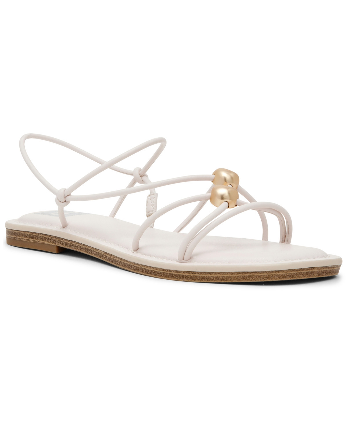 Dv Dolce Vita Women's Jaide Strapped Dome Studded Jewelry Strappy Gladiator Flat Sandals - Ivory | Macy's
