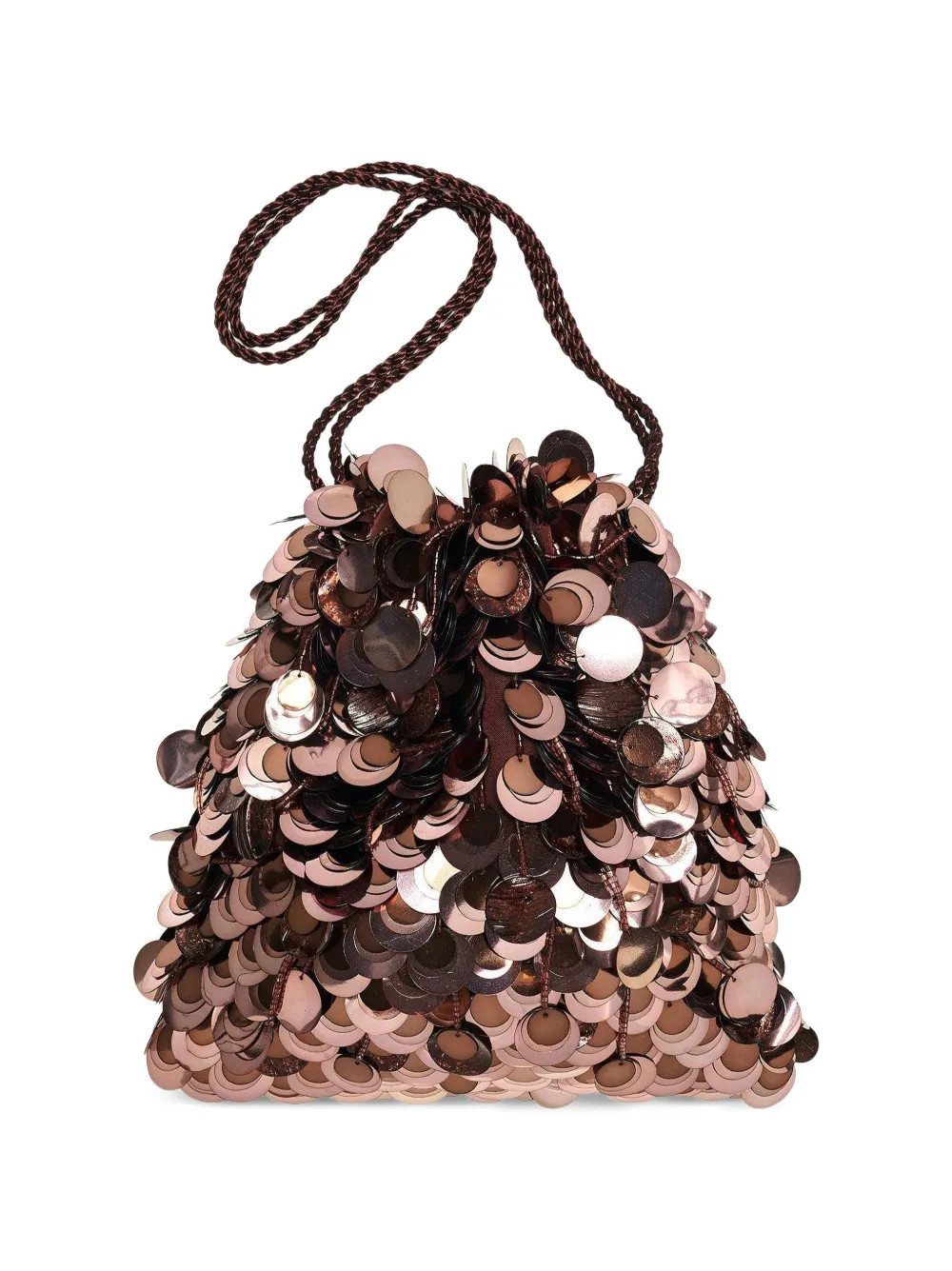 Lizzie Fortunato Gala sequin-embellished shoulder bag - Brown | Farfetch Global