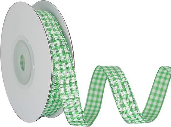 Gingham Ribbon 3/8 inch X 10 Meter Thin Crafts Ribbon Buffalo Checker Plaid Ribbon for Gift Wrapp... | Amazon (US)