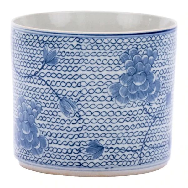 Blue & White Chain Orchid Pot | Mintwood Home