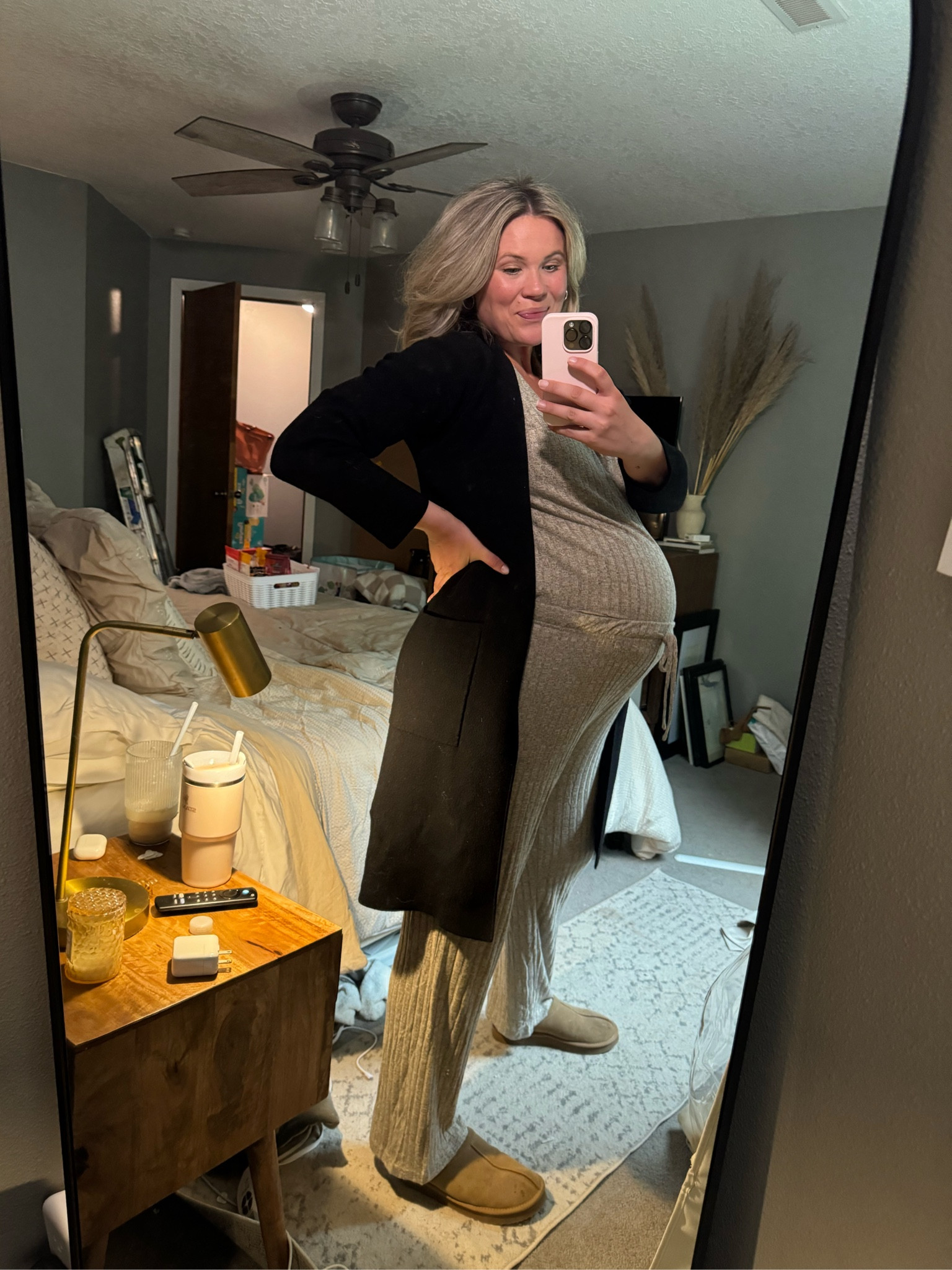 Baby prep is in full swing (as you can see by the stacks of diapers & go bags behind me 🫣) but as is cozy lounge wear! Loving this affordable set from Amazon.

#LTKStyleTip #LTKBump #LTKFindsUnder100