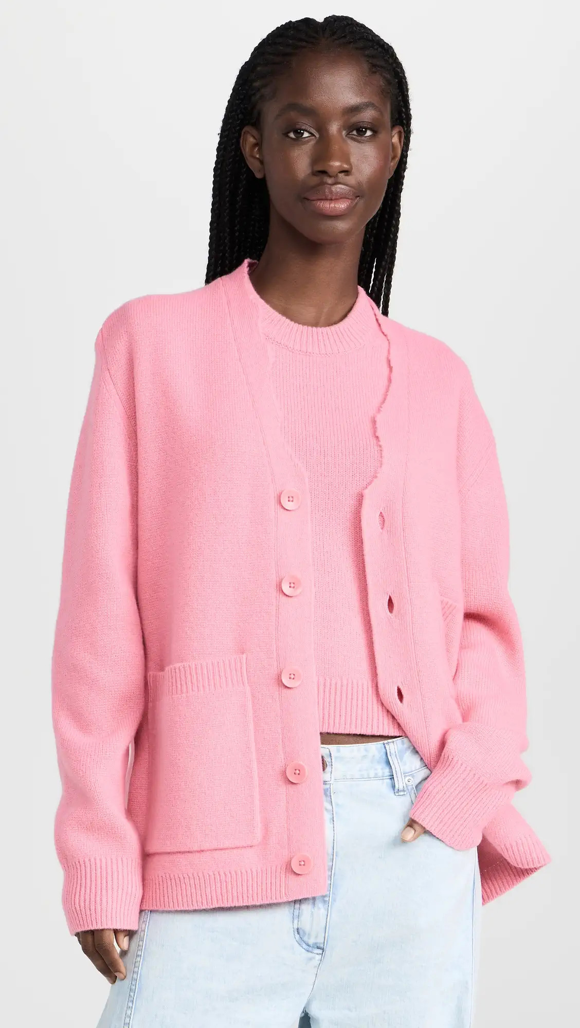 Tibi Soft Lambswool Distressed Cardigan | Shopbop | Shopbop