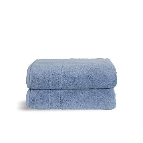 Brooklinen Super-Plush Turkish Cotton Bath Towels - Set of 2, Ocean Blue, 100% Cotton | Best Luxury Spa Towels | Amazon (US)