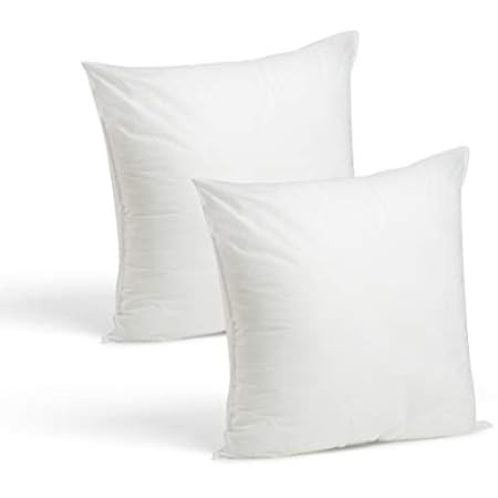 Nestl Plain Throw Pillows 18"x18" Inches Decorative Pillow Insert Square Throw Pillow Inserts 2 Pack | Amazon (US)