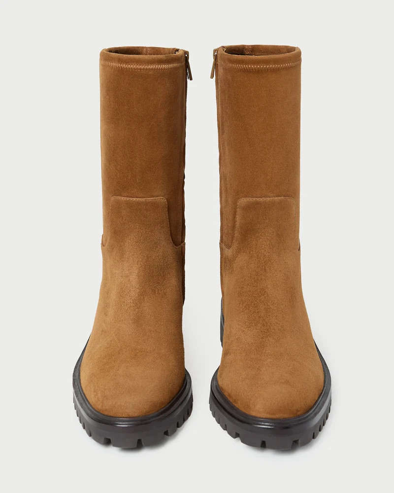 Danny Cacao Suede Lug Boot | Loeffler Randall