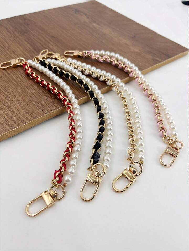 Solid Color Fashionable Pearl Extender Chain, Phone Lanyard & Bag Charm | SHEIN