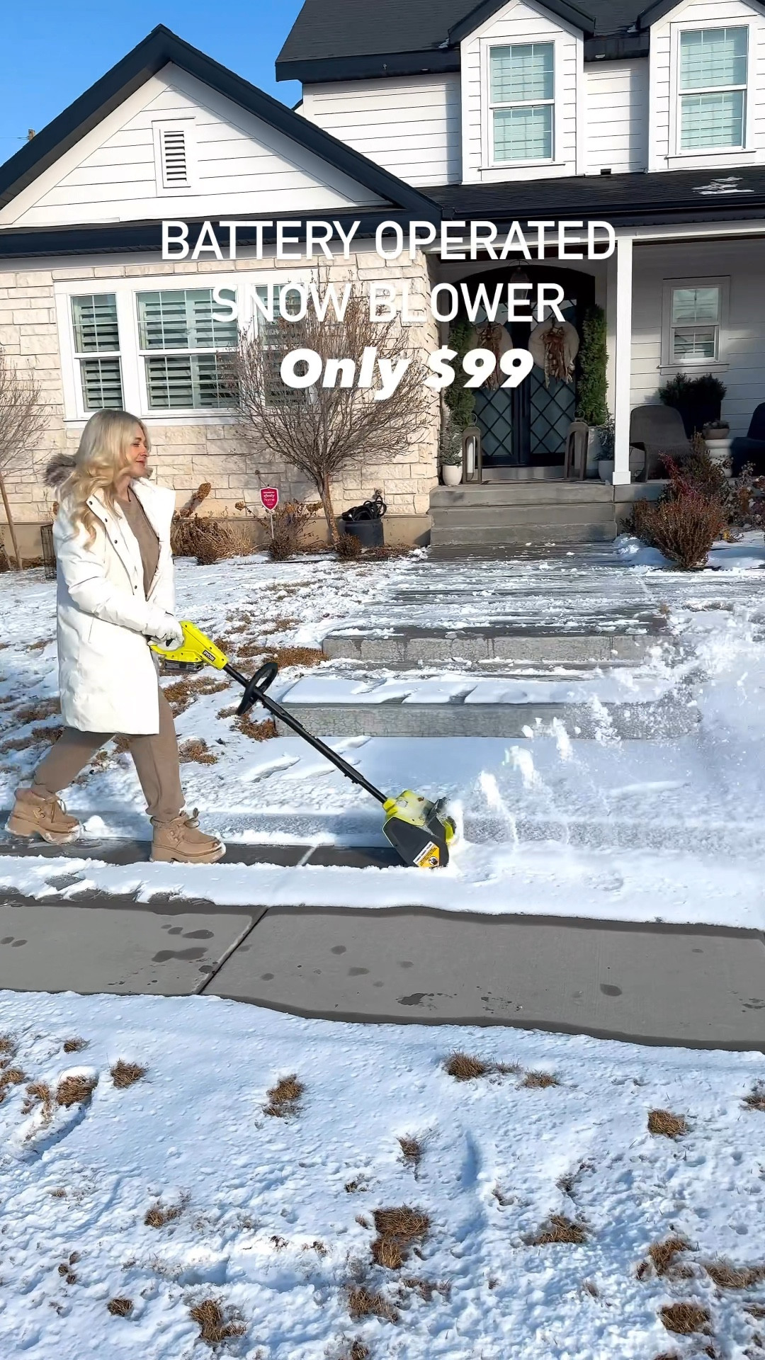 This battery operated snow blower is a dream!  It works well and is only $99!  Best part it uses a rechargeable battery and there is no cord. No more lifting snow and it saves your back. 

#LTKGiftGuide #LTKFindsUnder100 #LTKHome