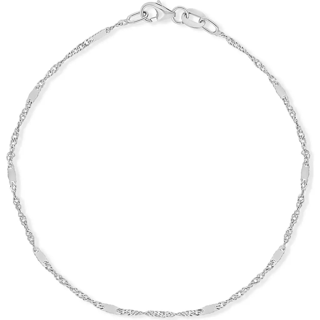 Bony Levy 14K White Gold Station Chain Bracelet in 14Kw at Nordstrom Rack, Size 7 | Nordstrom Rack
