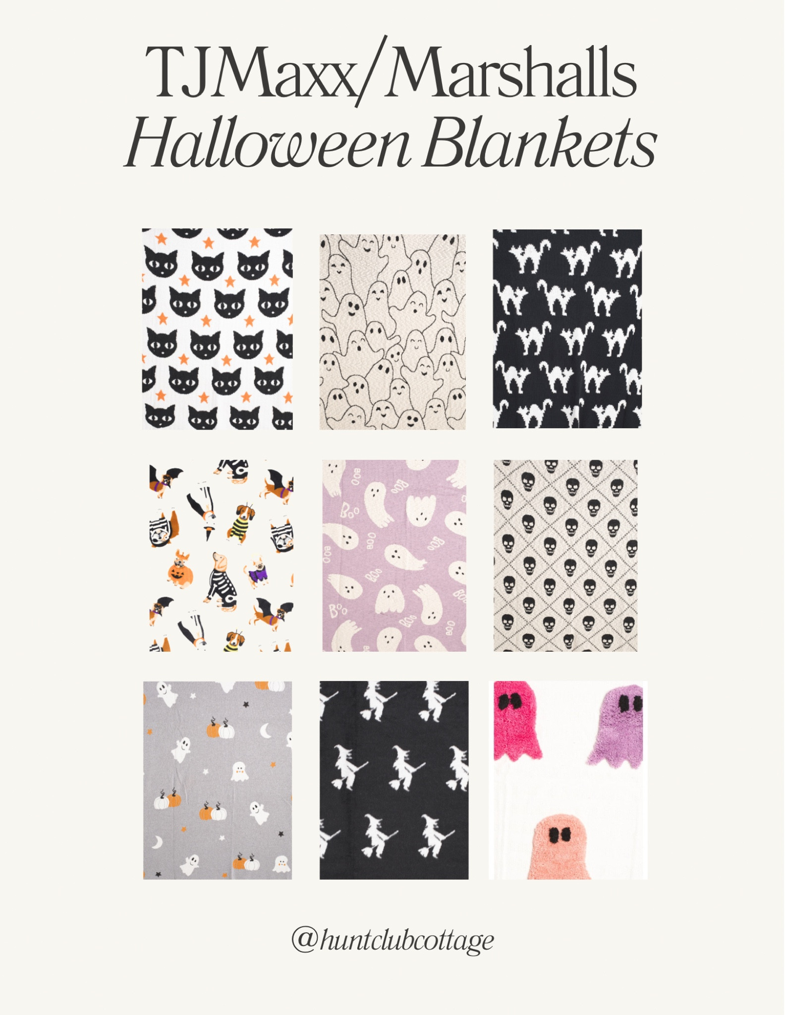 TJMAXX Marshalls Halloween Blankets

Pumpkin, jack o lantern, skeleton, ghosts, witch blanket, cat blanket, halloween blanket, halloween dogs