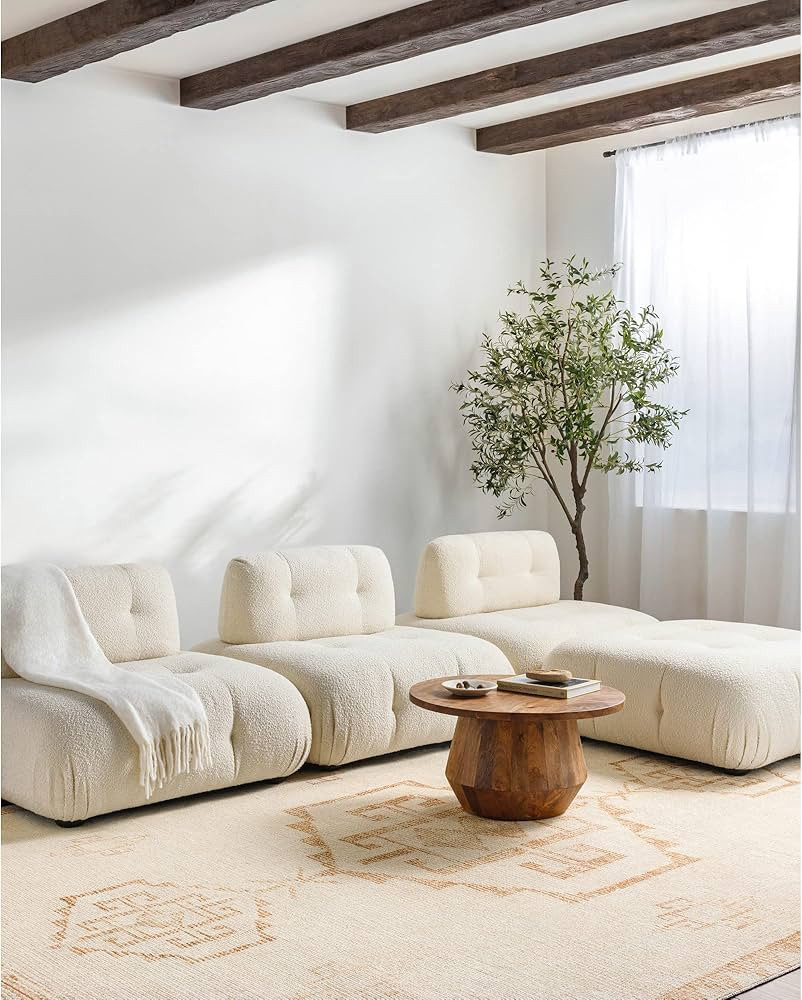 Livabliss x Becki Owens Solana Medallion Area Rug , 7'10" x 10', Beige | Amazon (US)