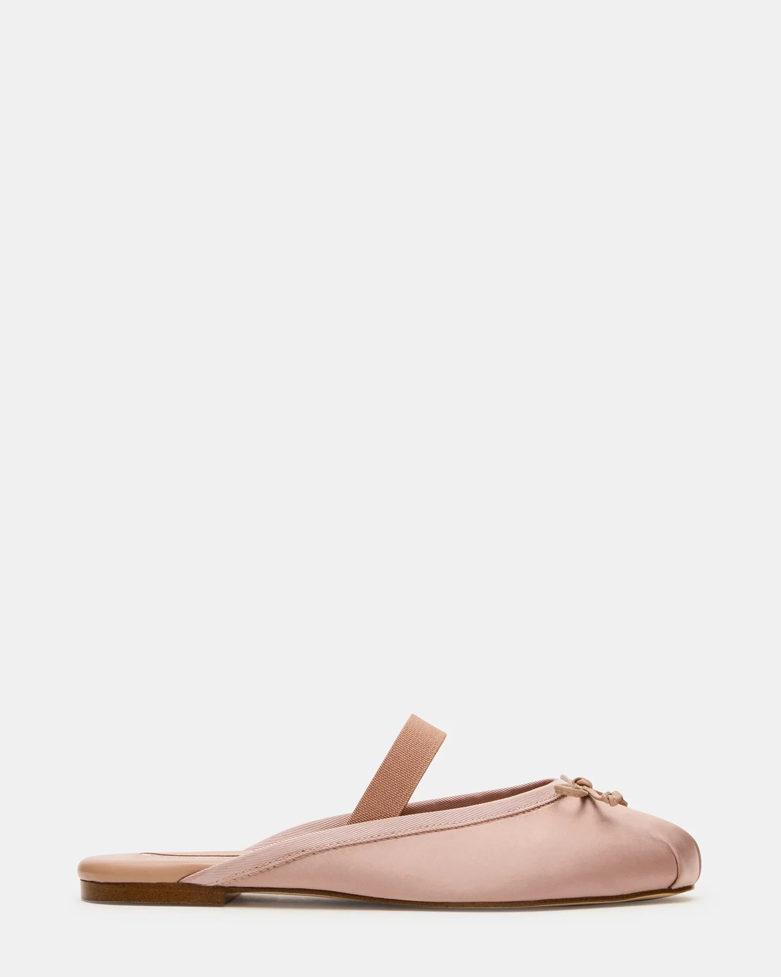 CUTESY Blush Satin Slip-On Ballet Mules | Women's Designer Flats | Steve Madden (Canada)