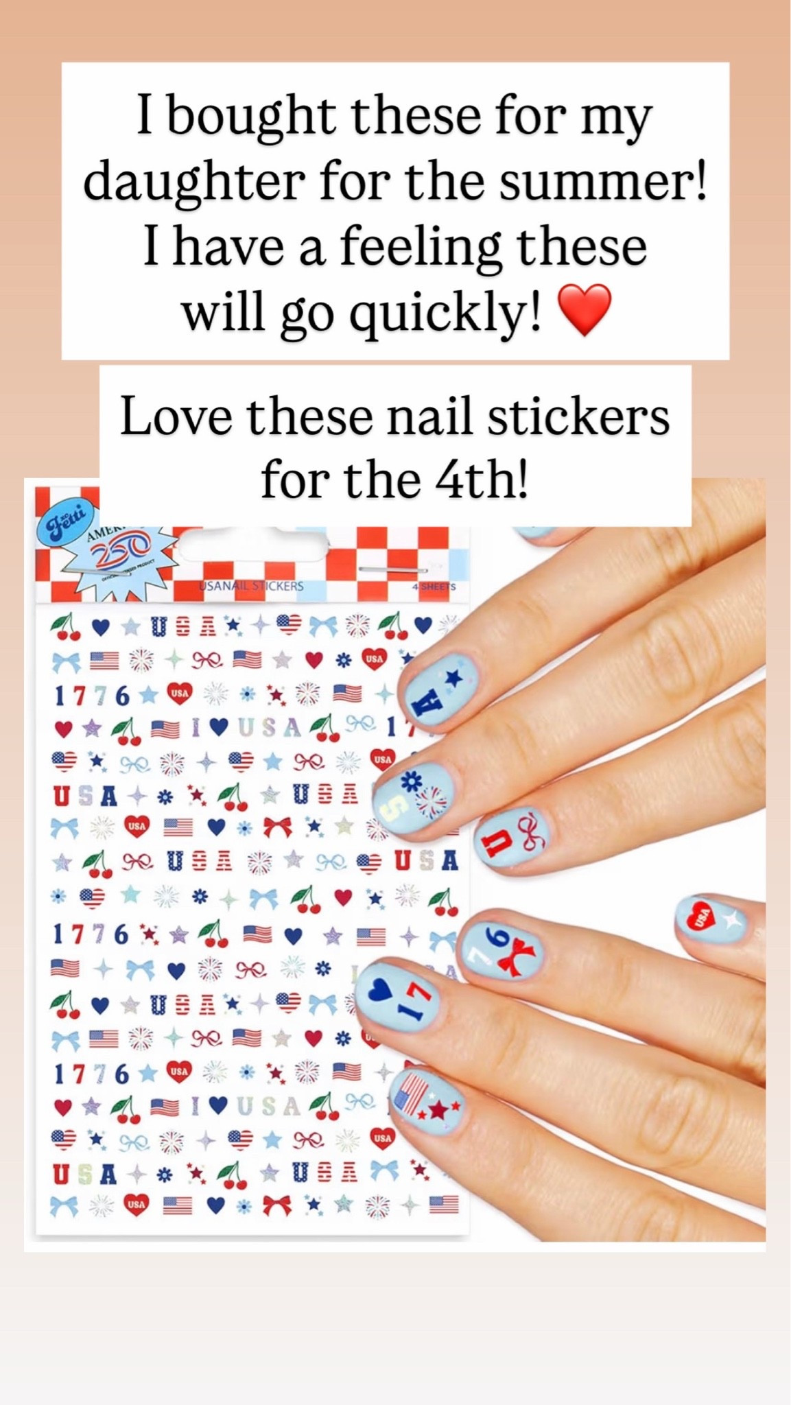 Cute nail stickers for the 4th of July

#LTKBeauty