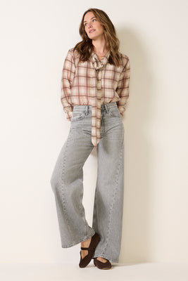 MOTHER Women's The Lemon Twist Sneak Jeans, Size 31, Rockyroad Blue | Evereve