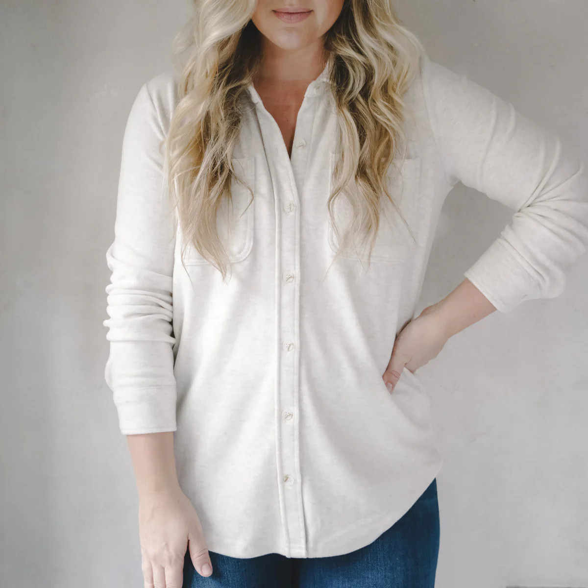COTTON BLEND SHIRT JACKET | Cooper at Home