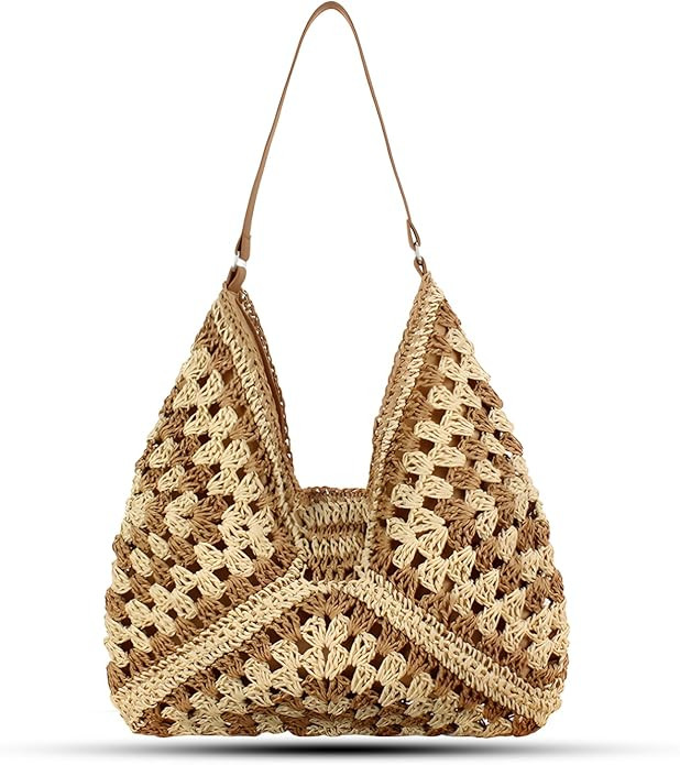 Summer Straw Beach Tote Bag for Women Large Handmade Woven Shoulder Bag Handbags Purse for Travel... | Amazon (CA)