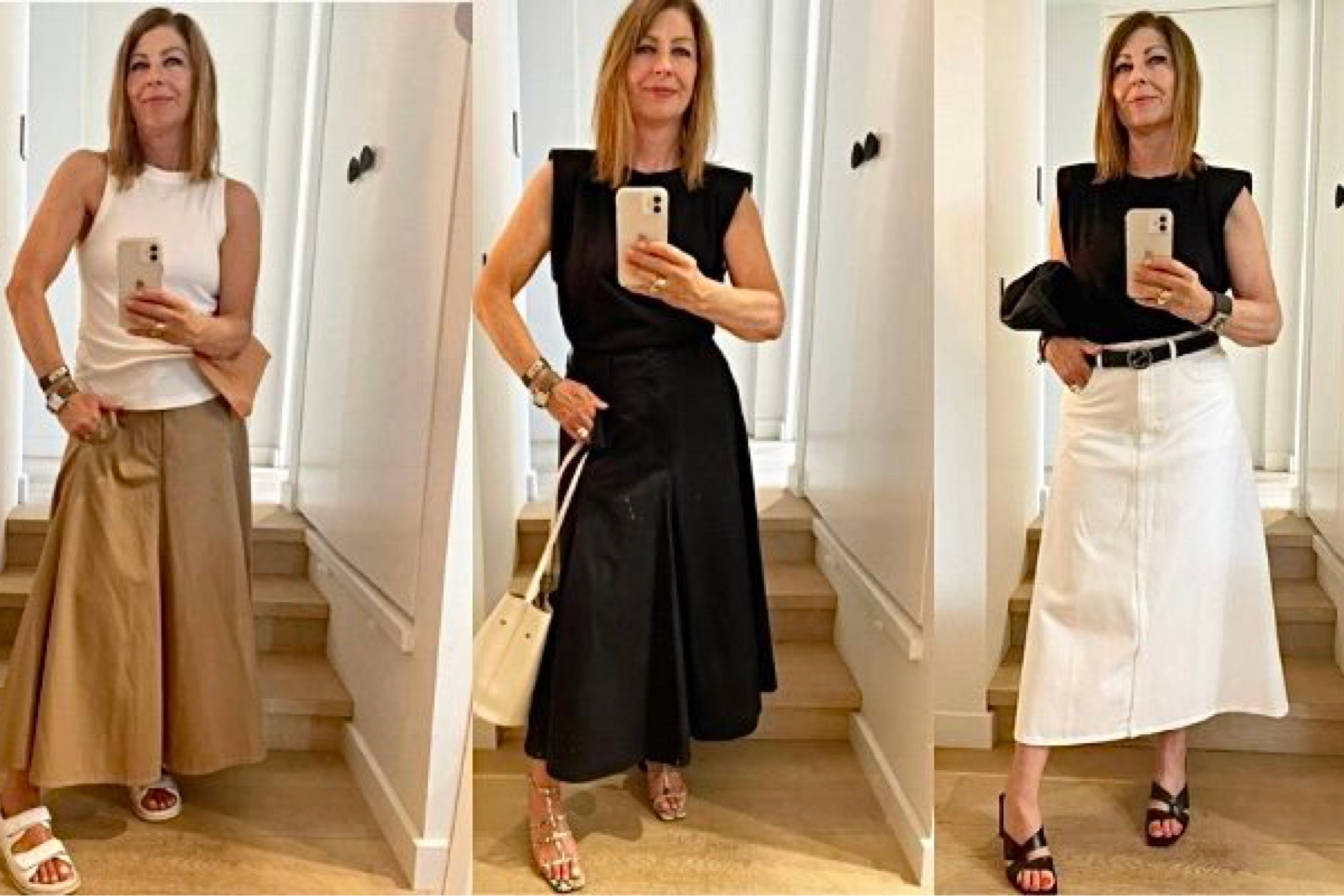 It’s the season of the midi skirt ! 
Make sure it’s A line or a full 50’s style. Straight pencil skirt is great but but best with a heel ( the proportions can look wrong ).
The length ? Mid shin is good , a maxi skirt right to the ground doesn’t look right to me ( except at a ball or on the beach at St Barts!)
Perfect to go from summer to winter . Just pull on a sweater & knee high boots ! 
Here are my picks luxe to less . 
Get shopping #shopwithfifi

#LTKaustralia #LTKSeasonal