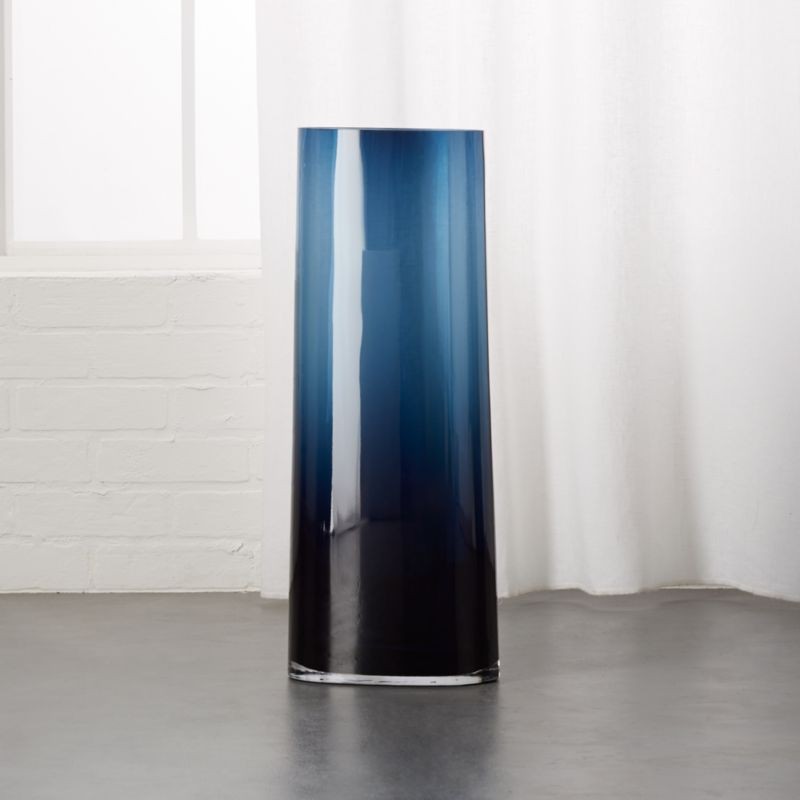 Ionia Tall Blue Glass Vase + Reviews | CB2 | CB2