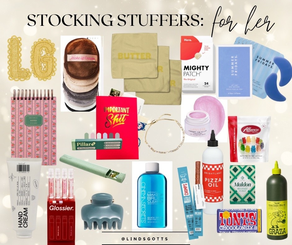 Stocking stuffer ideas for her 

Because practical stocking stuffers >> 

Linked what is available online, but for the full list, including small business recs find all of my gift guides on Substack, The Life Edit newsletter. 

#LTKGiftGuide #LTKHoliday
