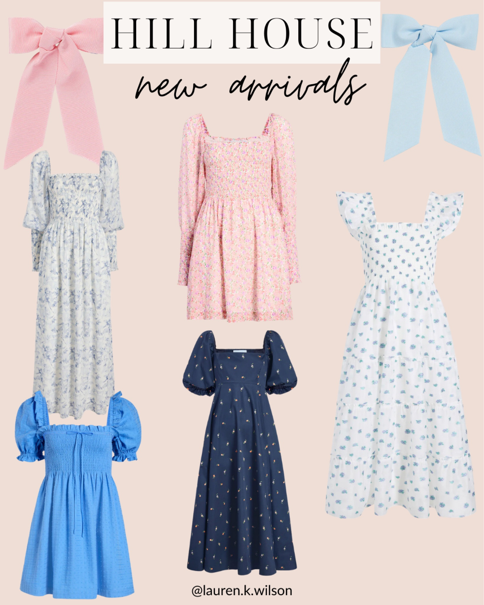 Hill house, preppy, classic, mini dress, midi dress, floral, bow, best sellers, new arrivals 

#LTKSeasonal #LTKstyletip