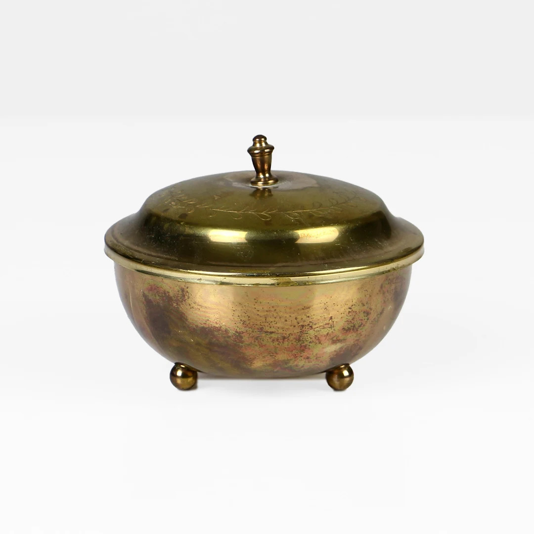 Vintage Metal Box Brass & Copper Covered 60s Mid Century - Etsy | Etsy (US)