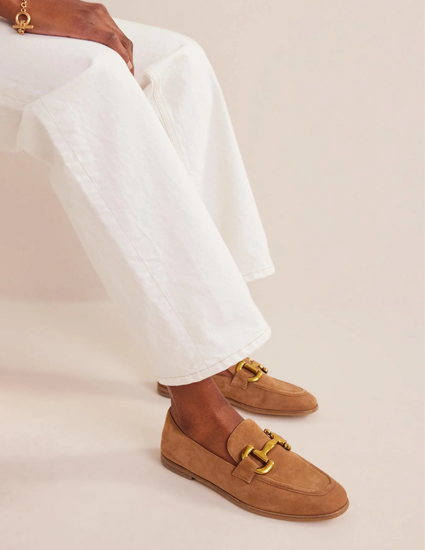 Iris Snaffle Loafers - Ginger Snap Suede | Boden US | Boden (US)