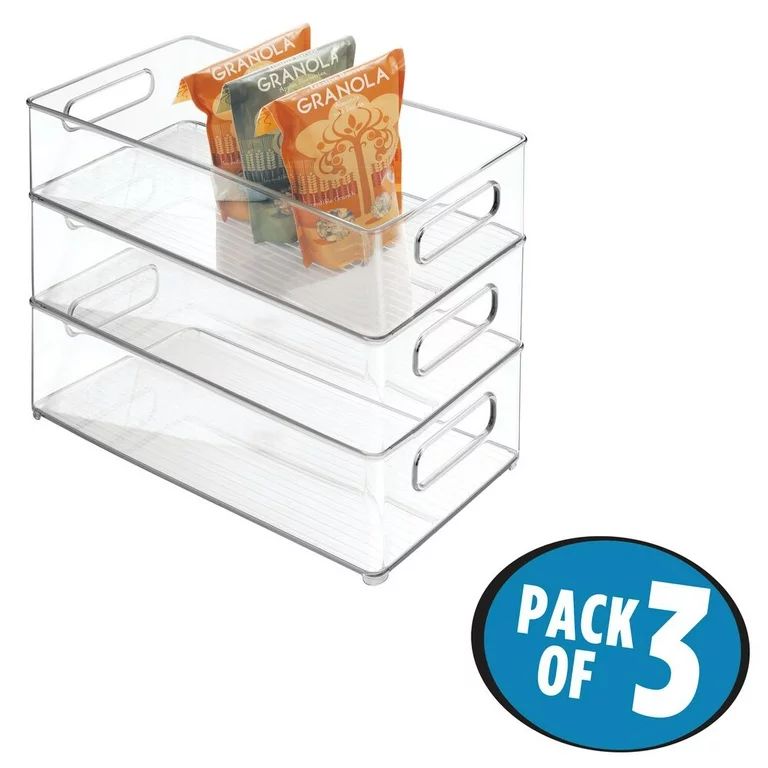 iDesign, Refrigerator, Freezer, and Pantry Storage Bins, 3 Pack, Clear | Walmart (US)